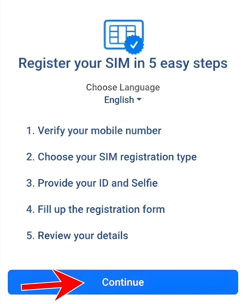 TM SIM Registration via Online Link