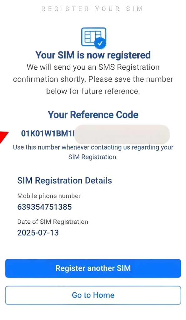 Finalize Your TM SIM Card Registration