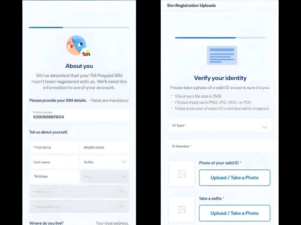 Complete the registration form