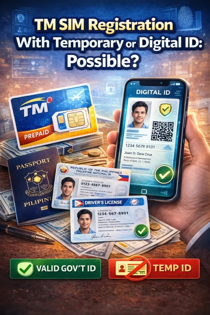 TM SIM Registration With Temporary or Digital ID: Possible?