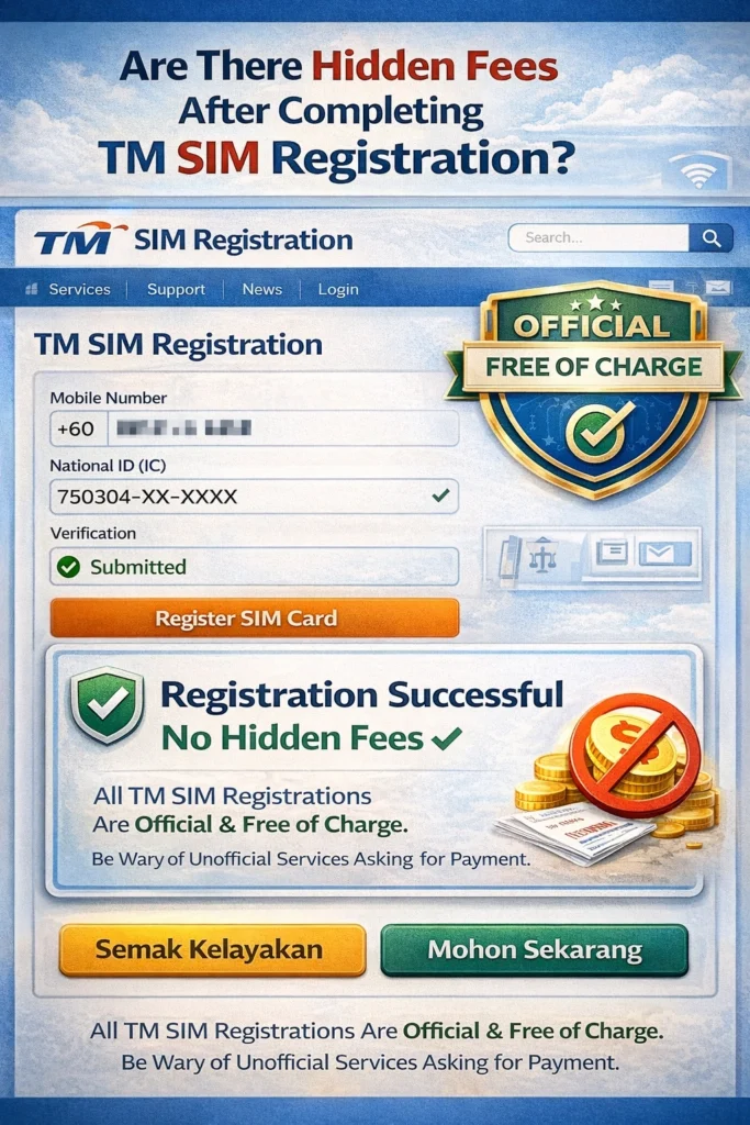 Are There Hidden Fees After Completing TM SIM Registration?