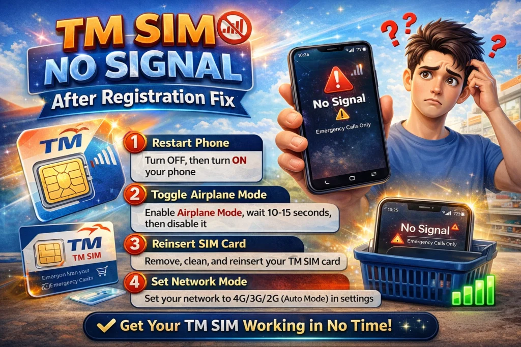 TM SIM No Signal After Registration Fix