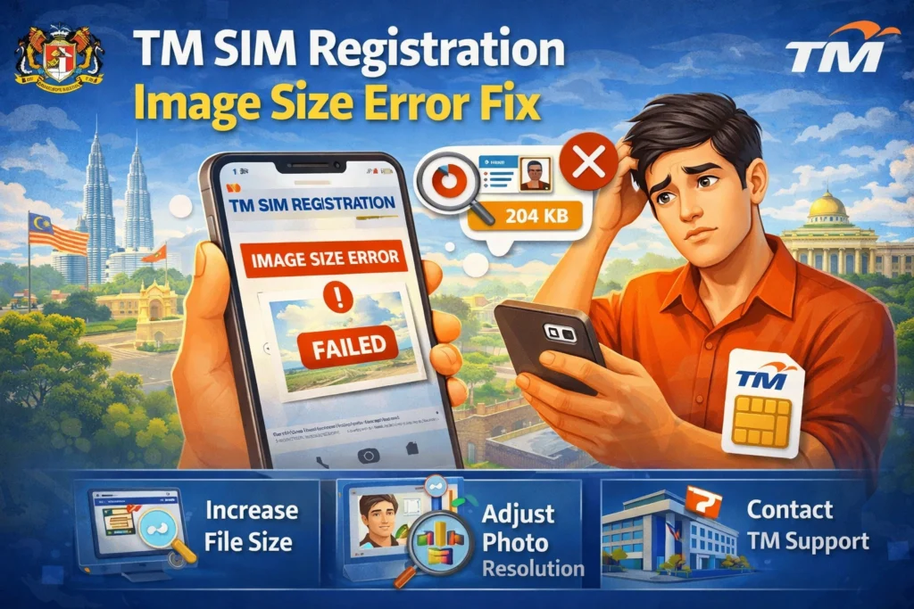TM SIM Registration Image Size Error Fix