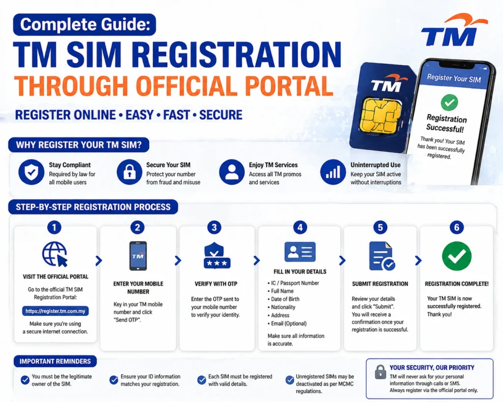 Complete Guide: TM SIM Registration Through Official Portal