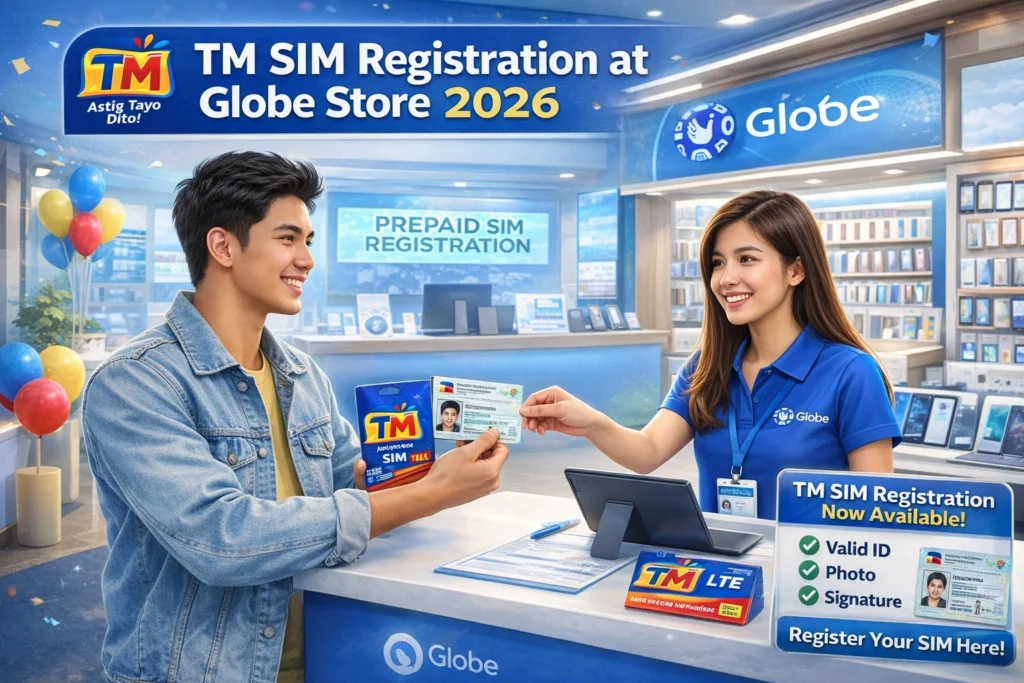 TM SIM Registration at Globe Store 2026