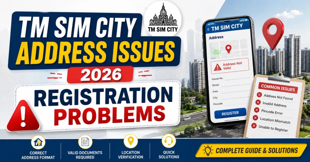 TM SIM City Address Issues 2026 – Registration Problems