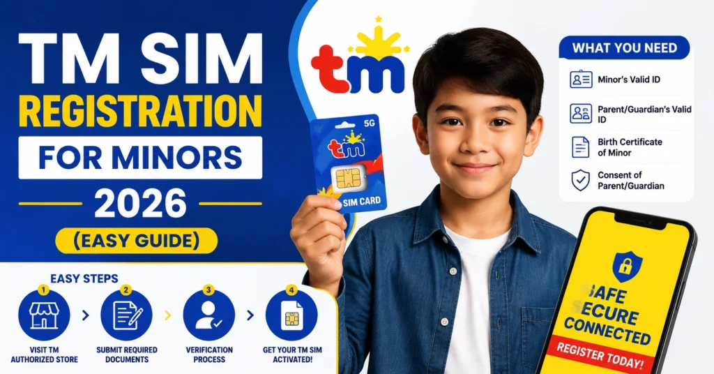 TM SIM Registration for Minors 2026 (Easy Guide)