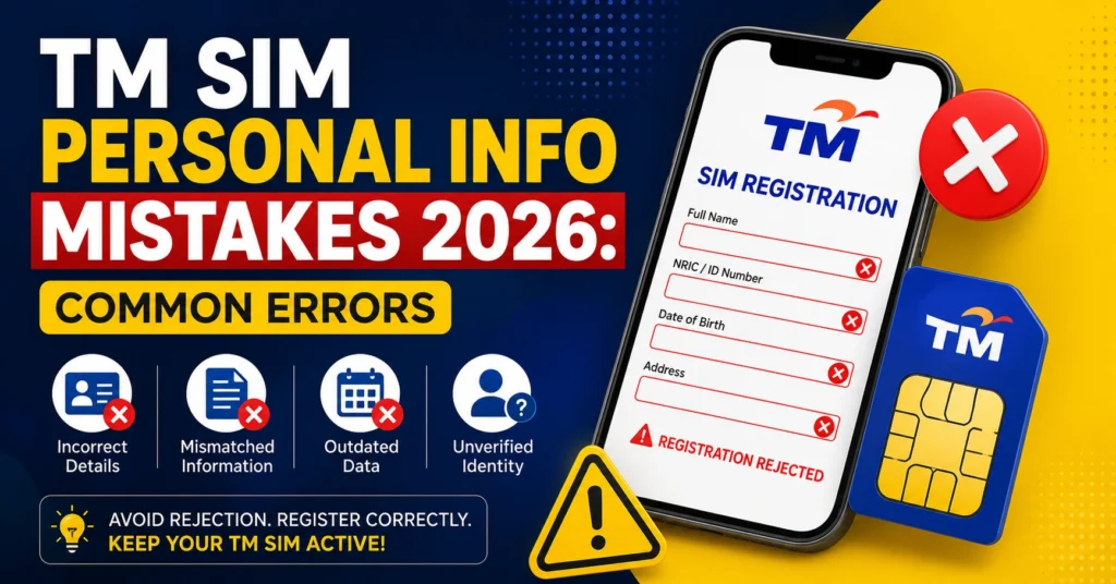 TM SIM Personal Info Mistakes 2026: Common Errors